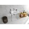 Kingston Brass 24Inch Console Sink with Brass Legs Single Hole, WhitePolished Nickel KVPB24187W1PN - alternate 6